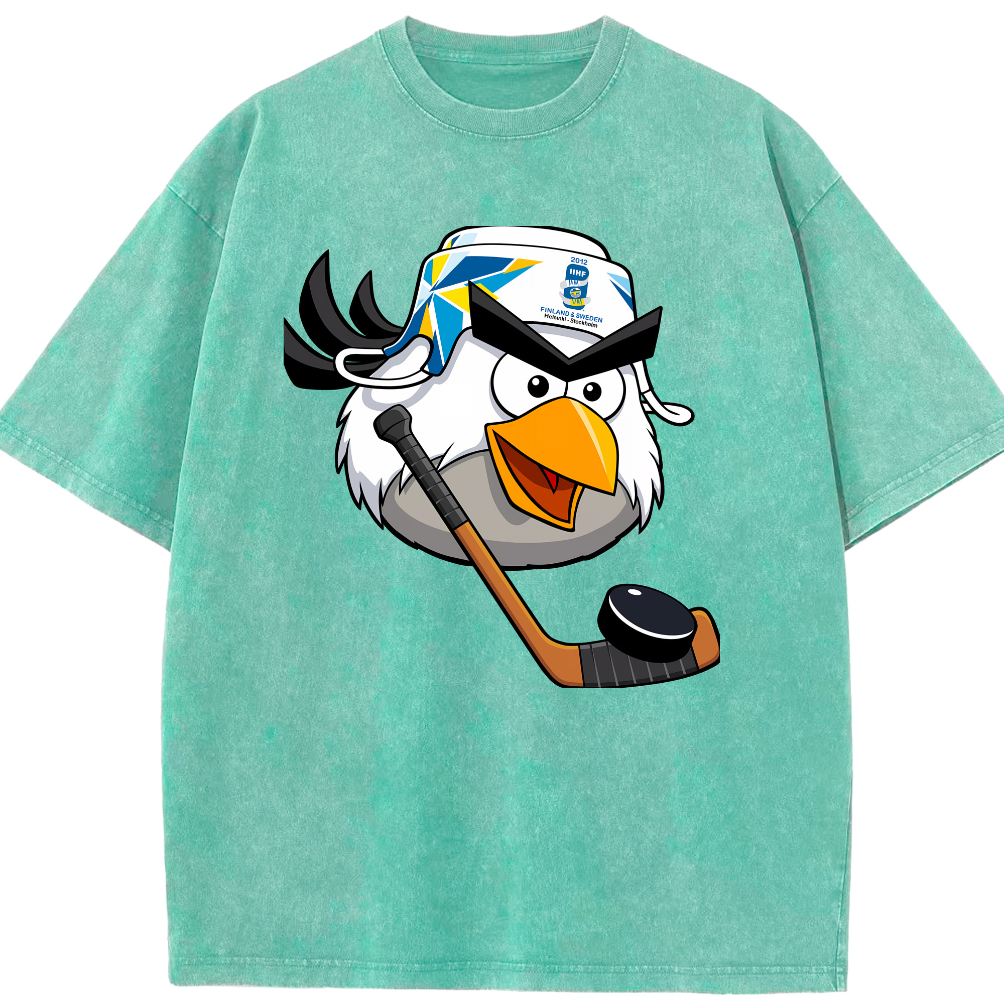 （画像用） Angry Birds アングリーバード 綿100% ヴィンテージ風 半袖Tシャツ（フロントプリント）